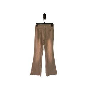 Flare Jeans Womens 4 Tan (Fits 23x29) Stretch Wide Leg Y2K Mid Rise Two Toned